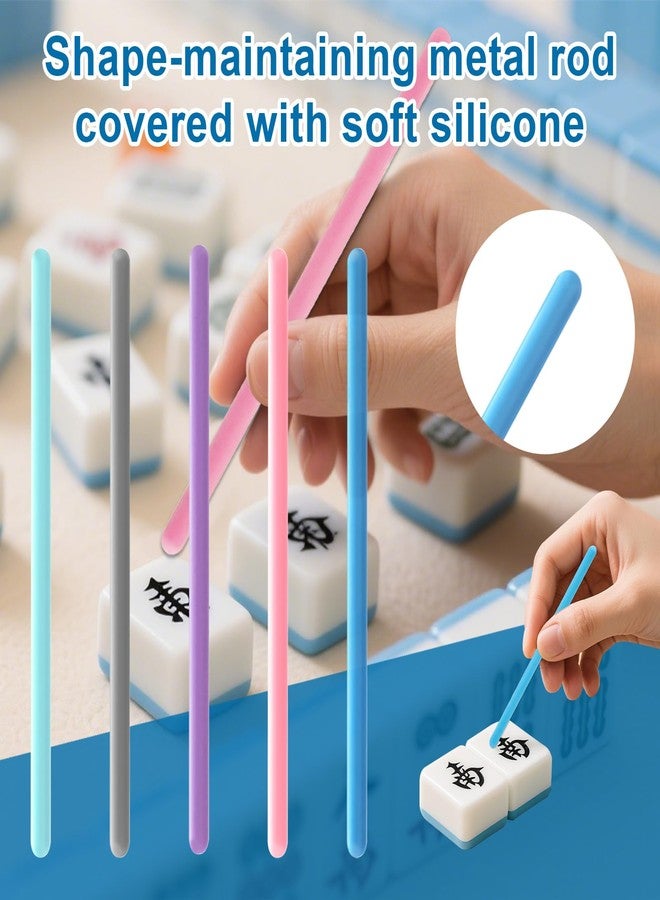 KCMOSGI 5 Pcs Mahjong Tile Picker, Silicone Tile Grabbers, Mahjong Accessories for Picking Up Mahjong Tiles, Unique Mahjongg Gift for Beginners and Mahjong Enthusiasts - Image 3